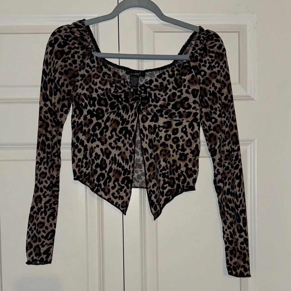 Chic Leopard Print Crop Top